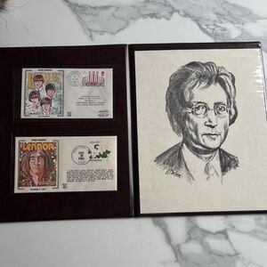 Collectible Stamp Display Folio in Black and White